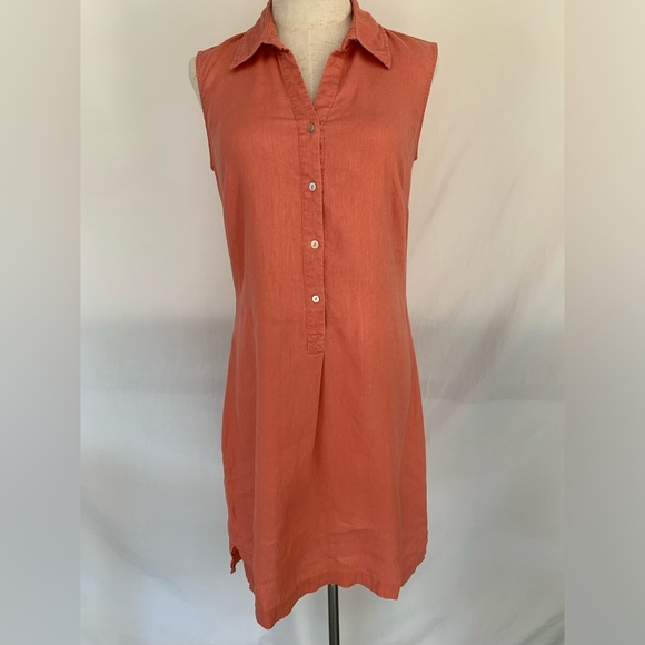 Light coral pink linen dress from Malvin Germany - Picture 3 of 11